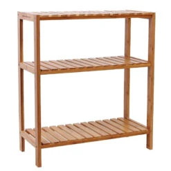 Badkamerrek - 3 Legplanken - 60x66x26 Cm - Bamboe