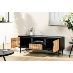 Giga Meubel Tv-Meubel Acaciahout - 40x140x50cm - Naturel/Zwart - Kast Patrick 7 Giga Meubel Tv-Meubel Acaciahout - 40x140x50cm - Naturel/Zwart - Kast Patrick -VIDAL Salle De Bain Winkel 1000069340 0103