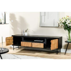 Giga Meubel Tv-Meubel Acaciahout - 40x180x50cm - Naturel/Zwart - Kast Patrick 7 Giga Meubel Tv-Meubel Acaciahout - 40x180x50cm - Naturel/Zwart - Kast Patrick -VIDAL Salle De Bain Winkel 1000069350 0103