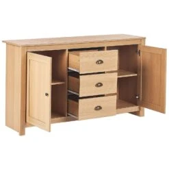 Beliani Sideboard LANSIN - Lichte Houtkleur Vezelplaat -VIDAL Salle De Bain Winkel 1000070372 0103