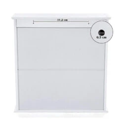 ACAZA Badkamerkast Met Twee Spiegels - 56x13x58 Cm - Wit -VIDAL Salle De Bain Winkel 1000070383 0103