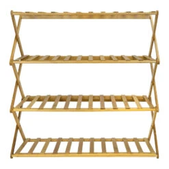 QUVIO Schoenenrek 4 Laags - Bamboe -VIDAL Salle De Bain Winkel 1000071798 0102