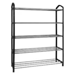 QUVIO Schoenenrek Metaal Met Zwarte Zijkant - 5 Laags -VIDAL Salle De Bain Winkel 1000071800 0102
