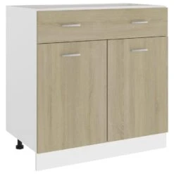 VidaXL Onderkast Met Lade 80x46x81,5 Cm Spaanplaat Sonoma Eikenkleurig