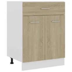 VidaXL Onderkast Met Lade 60x46x81,5 Cm Spaanplaat Sonoma Eikenkleurig