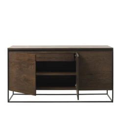 Giga Meubel Dressoir Eikenhout Smoked - 45x155x80cm - Kast Rivoli -VIDAL Salle De Bain Winkel 1000073368 0102