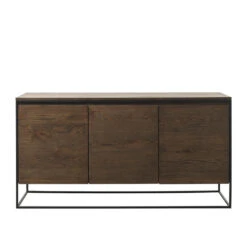 Giga Meubel Dressoir Eikenhout Smoked - 45x155x80cm - Kast Rivoli