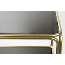 Giga Meubel Dressoir Goud - Metaal & Glas - 35x80x89cm - Kast Liah -VIDAL Salle De Bain Winkel 1000073369 0102