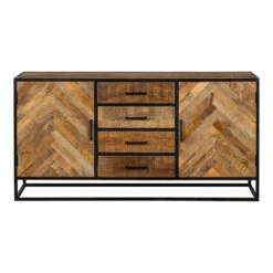 Dressoir New Haven 165cm - Mangohout - Bruin - Rechthoekig -VIDAL Salle De Bain Winkel 1000073934 0102