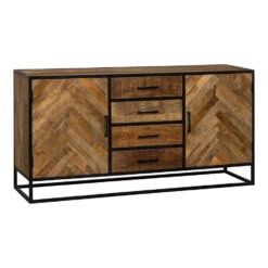 Dressoir New Haven 165cm - Mangohout - Bruin - Rechthoekig -VIDAL Salle De Bain Winkel 1000073934 0103