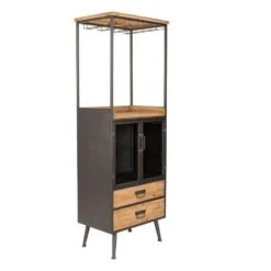 Puur Dalarö Wandkast Hoog - Hout - Bruin -VIDAL Salle De Bain Winkel 1000074183 0102