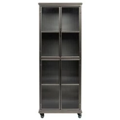 Puur Billund Wandkast 60x38x160cm - Metaal - Grijs -VIDAL Salle De Bain Winkel 1000074194 0102