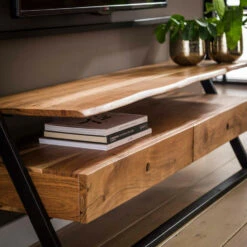 Leona Tv-meubel Acaciahout - Hout - Bruin -VIDAL Salle De Bain Winkel 1000076629 0103