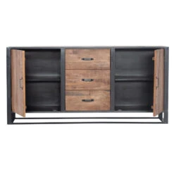 Giga Meubel Dressoir Mangohout - 180x45x90cm - Metaal Frame - Kast Anne -VIDAL Salle De Bain Winkel 1000079131 0102
