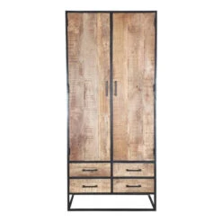 Kabinet Kast San Antonio 90cm - Mangohout - Bruin - Rechthoekig