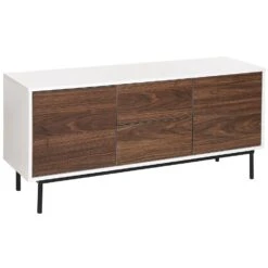 Beliani Sideboard OKLAND - Donkere Houtkleur Vezelplaat