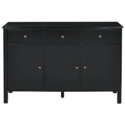 Beliani Sideboard OLATE - Zwart Mdf -VIDAL Salle De Bain Winkel 1000079632 0103