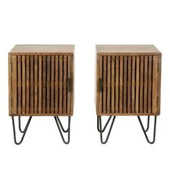 Odila Nachtkastje Mangohout - Hout - Bruin