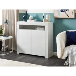 Beliani Sideboard COVINA - Wit Mdf -VIDAL Salle De Bain Winkel 1000080877 0103