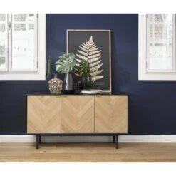 Giga Meubel Dressoir Naturel - 43x150x80cm - Eikenhout - Dressoir Calvi -VIDAL Salle De Bain Winkel 1000081225 0101