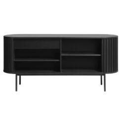 Giga Meubel Dressoir Zwart - 45x160x73cm - Eikenhout - Dressoir Siena -VIDAL Salle De Bain Winkel 1000081232 0103