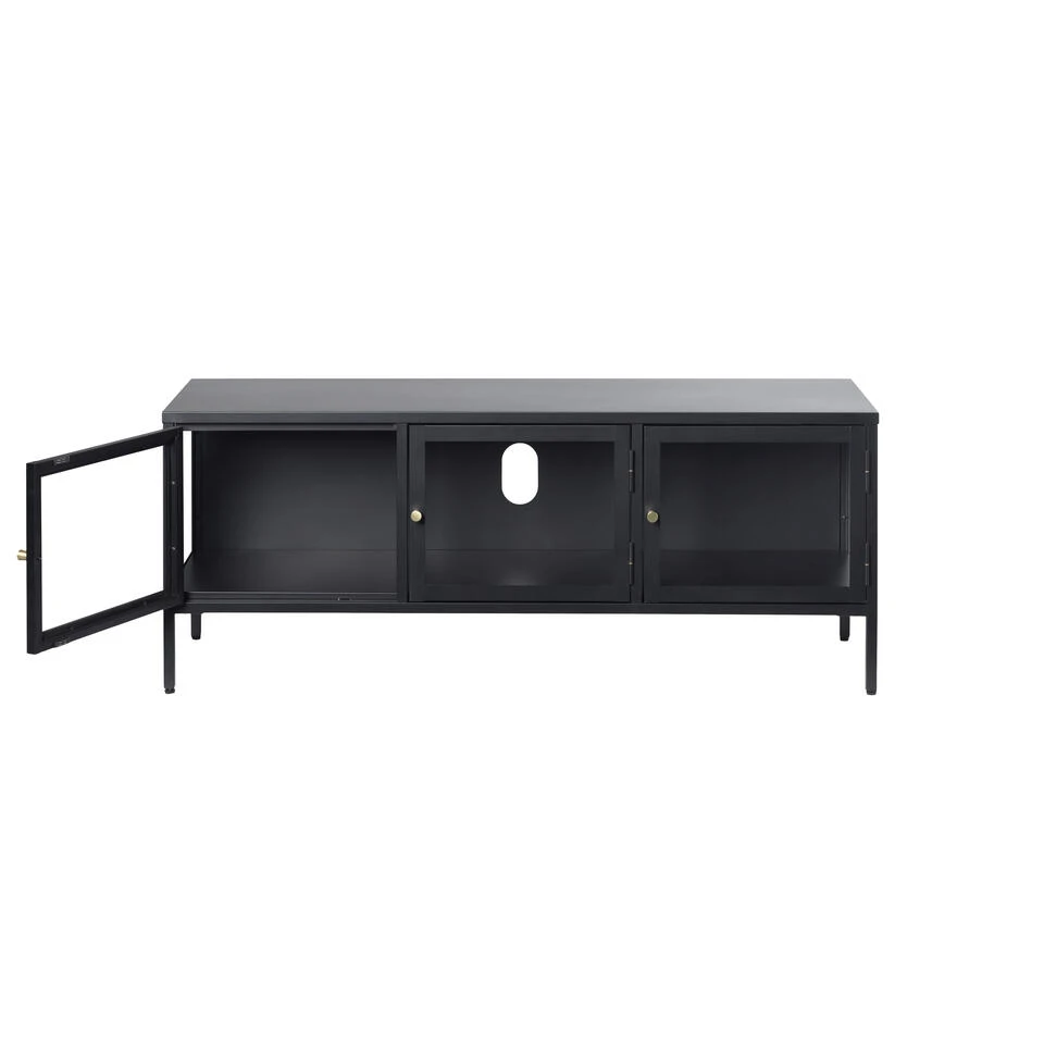Giga Meubel Tv Meubel Zwart - 40x132x52cm - Metaal - Meubel Carmel 3 Giga Meubel Tv Meubel Zwart - 40x132x52cm - Metaal - Meubel Carmel - Afbeelding 3