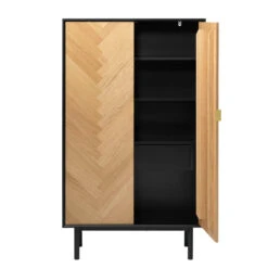 Giga Meubel Kast Naturel - 40x95x160cm - Eikenhout - Kast Calvi -VIDAL Salle De Bain Winkel 1000081250 0103