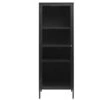 Giga Meubel Vitrinekast Zwart - 40x58x160cm - Metaal - Kast Bronco