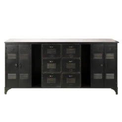 Rootsmann Dressoir Zwart - Ladekast Metaal - Metaal