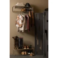 WOOOD Josse Schoenenrek - Metaal - Militair Bruin - 22x80x33 -VIDAL Salle De Bain Winkel 1000082311 0102