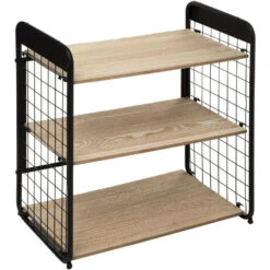 5five Schoenenrek - 6-9 Paar - Metaal-hout - 50 X 56 Cm