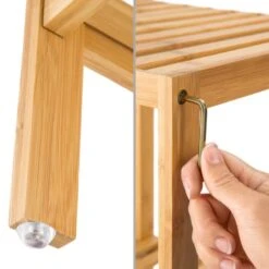 Tectake - Houten Badkamerrek 5 Etages Van Bamboe -VIDAL Salle De Bain Winkel 1000084331 0102