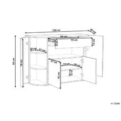 Beliani Sideboard JEROME - Lichte Houtkleur Mdf -VIDAL Salle De Bain Winkel 1000085357 0102