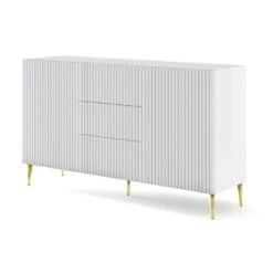 Dressoir Ravenna B Foil MDF 87x150x42 Wit/Goud