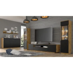 Dressoir Aura 89x164x41 Zwart -VIDAL Salle De Bain Winkel 1000088417 0103
