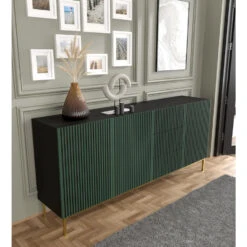 Dressoir Ravenna F Painted MDF 87x200x42 Groen -VIDAL Salle De Bain Winkel 1000088423 0102