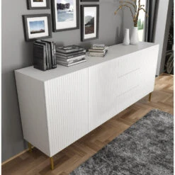 Dressoir Ravenna B Foil MDF 89x200x42 Wit/Goud -VIDAL Salle De Bain Winkel 1000088425 0102