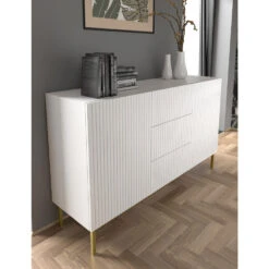 Dressoir Ravenna B Foil MDF 89x150x42 Wit/Goud -VIDAL Salle De Bain Winkel 1000088431 0102
