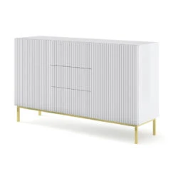 Dressoir Ravenna B Foil MDF 89x150x42 Wit/Goud