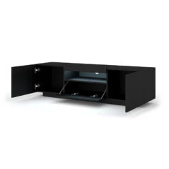 TV Meubel Aura 42x150x37 Zwart LED -VIDAL Salle De Bain Winkel 1000088456 0103