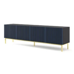 TV Meubel Ravenna F Painted MDF 58x200x42 Blauw/Goud