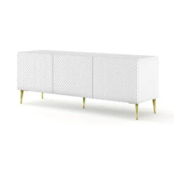 TV Meubel Ravenna C Diamond 56x150x42 Wit/Goud