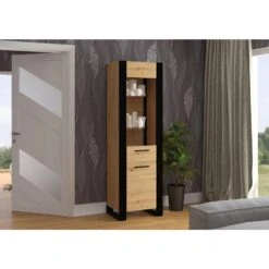 Vitrinekast Nuka 188x58x45 Beige -VIDAL Salle De Bain Winkel 1000088554 0102
