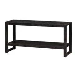 TV Meubel Montana Black 120cm - Mangohout - Zwart - Rechthoekig