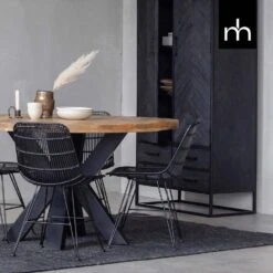 Kast Sienna 90cm - Mangohout - Zwart - Rechthoekig -VIDAL Salle De Bain Winkel 1000088676 0102