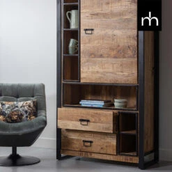 Kast Stockton 100cm - Mangohout - Bruin - Rechthoekig -VIDAL Salle De Bain Winkel 1000088678 0103