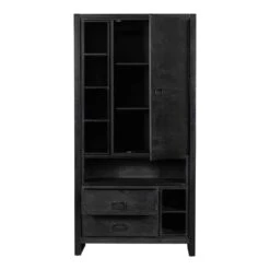 Kast Stockton Black 100cm - Mangohout - Zwart - Rechthoekig -VIDAL Salle De Bain Winkel 1000088680 0103