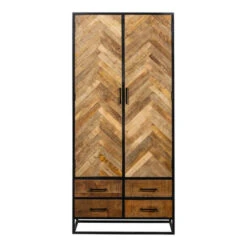 Kast New Haven 90cm - Mangohout - Bruin - Rechthoekig