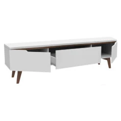 Emob Tv-meubel Infas 180cm Met 2 Deuren & 1 Lade - Wit -VIDAL Salle De Bain Winkel 1000088731 0102