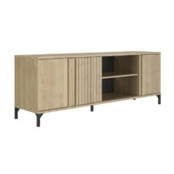 Diagone TV-meubel Faro - 180cm Breed- Licht Eikenkleur -VIDAL Salle De Bain Winkel 1000089242 0104